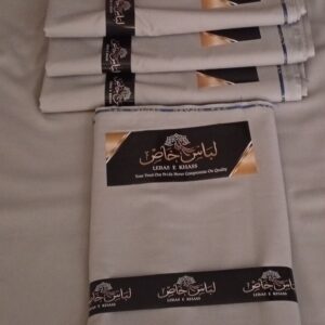 Pearl Grey Unstitched Men's Fabric Lebass E Khass